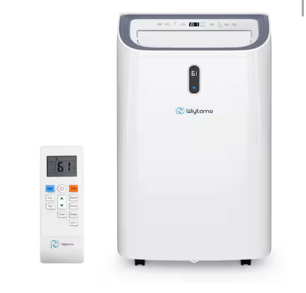 14,000 BTU Portable Air Conditioner, 700 sq. ft w/ Heater & Dehumidifier, Remote