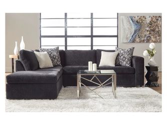 Chaise sectional black brand new! More sofa deals here
