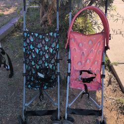 2 umbrella strollers