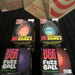 Needoh Ice Cream, Fuzz Ball, & Cubes