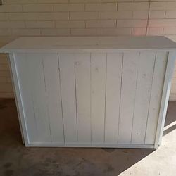5ft White Painted Cedar Bar – Handmade Foldable Portable Bar | $350 | 63rd Ave & Camelback