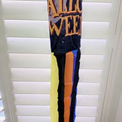 HALLOWEEN Windsock, Full Moon, Bats, Witches, Spider Webs, Outdoor Decoration