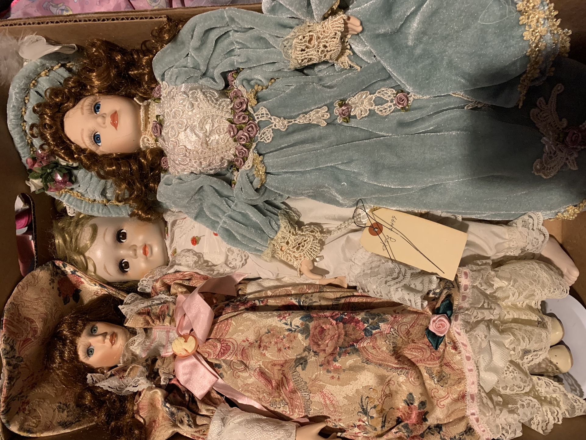 large 24” porcelain dolls