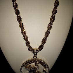 Brass Plated Chain With Charm