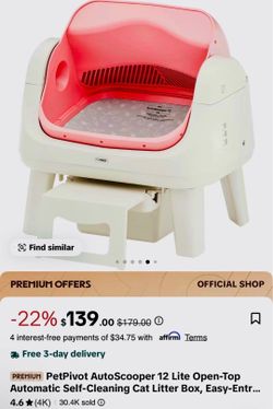 Automatic Litter Box + replacement bags and liners