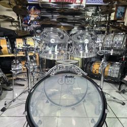 Dw Acrylic Shells Complete Drum Set  !! $1200 Or Best Offer !!