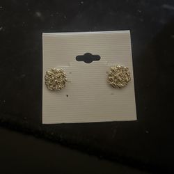 Gold Plated Nugget Earrings