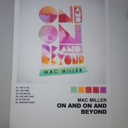 Mac Miller On And On And Beyond Album Cover Canvas Poster Rip Rap Hip Hop Gift 