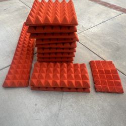 Orange Foam Acoustic Panels