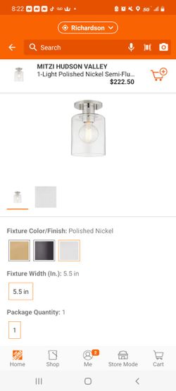 Mitzi Hudson Valey Light  New 