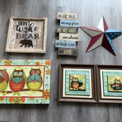 Decor / Wall painting | Wooden door hanging | Star hanging