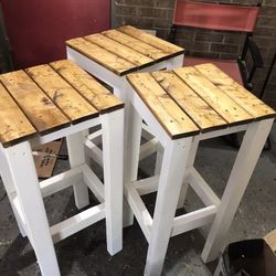 Golden Oak Stain Top Bar Stools…4 For $260