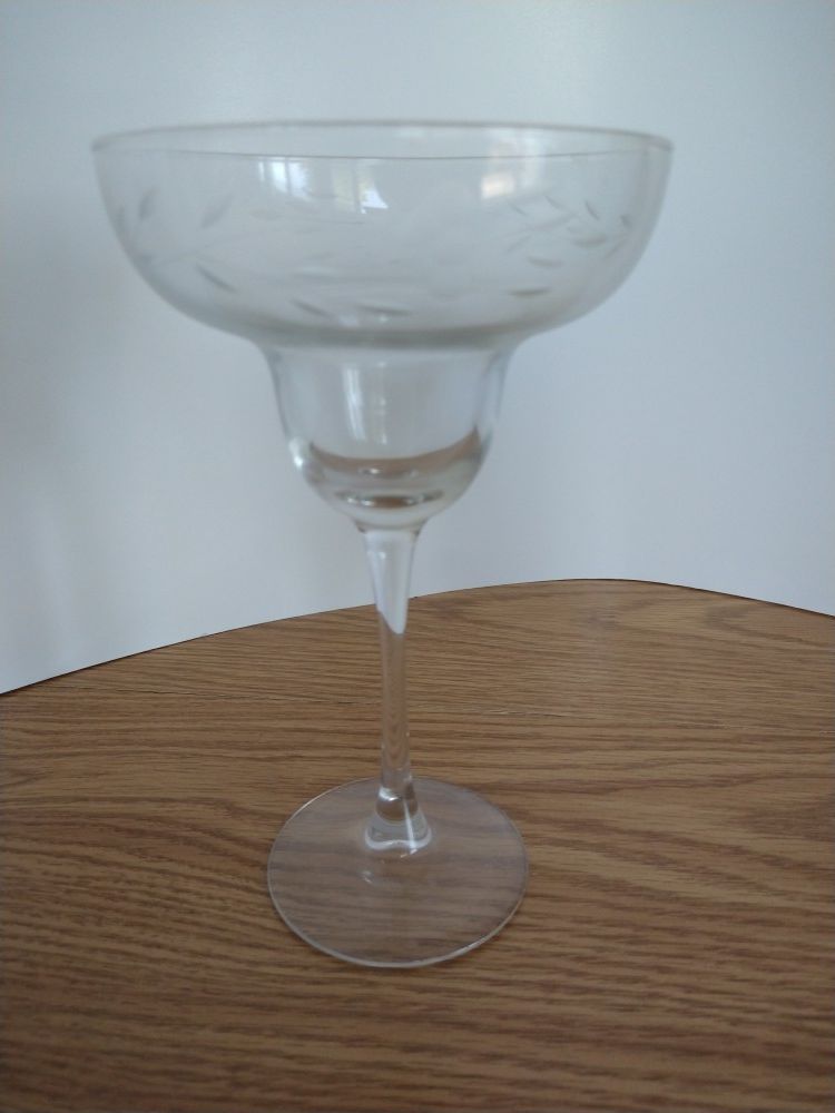 8 margarita glasses princess House crystal