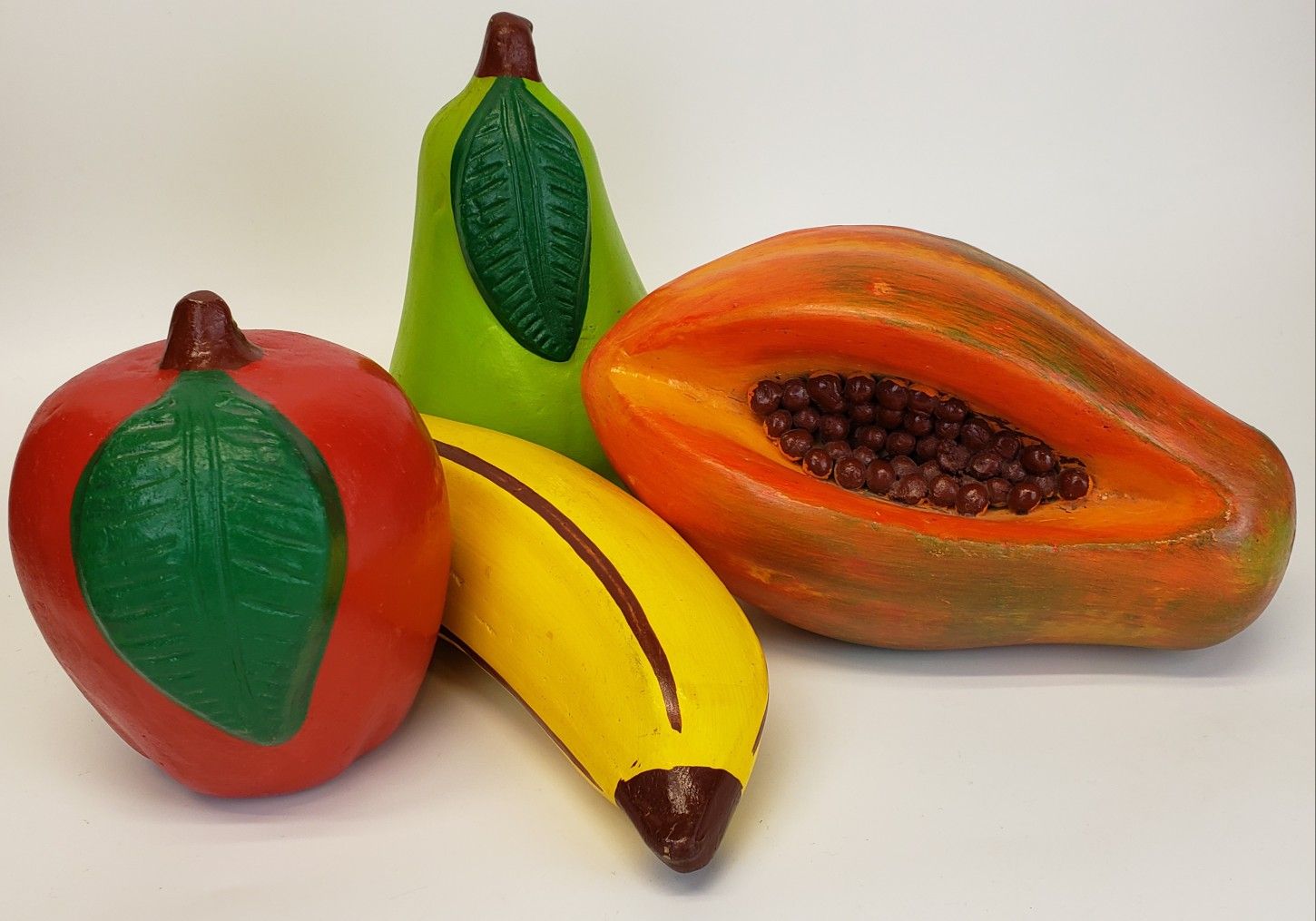 Awesome Set of Four (4) LARGE Ceramic Fruit/Kitchen Decor