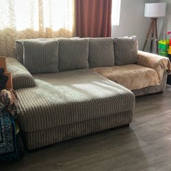 Corduroy Gray extra soft couch
