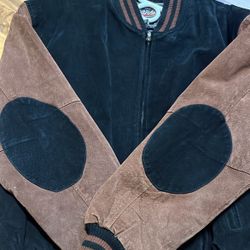 vintage suede varsity jacket