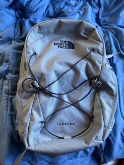 north face backpack grey
