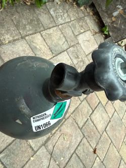 Nitrogen tank, half  full