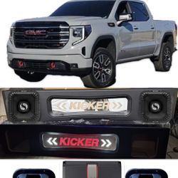 GMC SIERRA CHEVY SILVERADO 2019-2026 FULL BASS PACKAGE KICKER SOLO X 8” CUSTOM BOX 