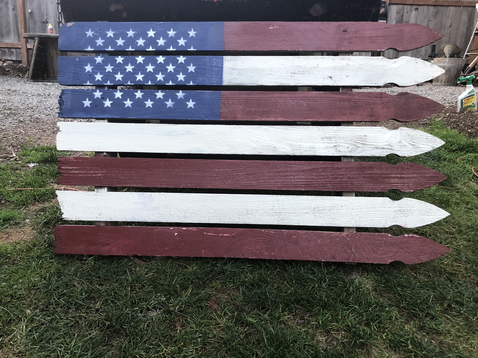 Old Fence post flag