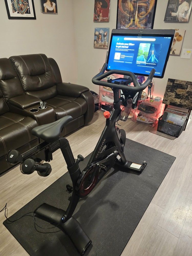 Peloton Bike+ with Mat, Shoes, Weights, Pickup Only