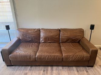 Genuine Leather Sofa for Sale in Dallas, TX - OfferUp