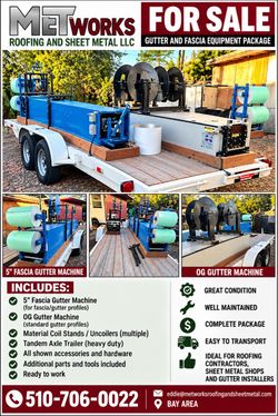 Gutter and Fascia Equipment Package on Trailer