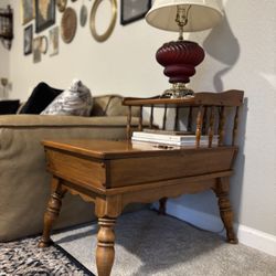 Vintage Ethan Allen Early American 2-Tier Maple Birch End Table •FREE DELIVERY