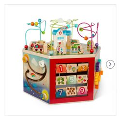 Wooden City-Themed Activity Cube / Center educational kids toy (read description!)