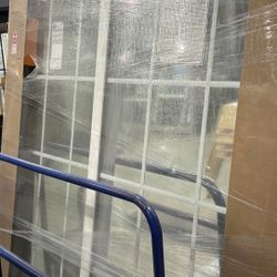 60x80” Patio Door Grid In Glass  White Vinyl