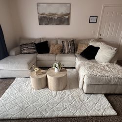 Couch, pillows and decoration