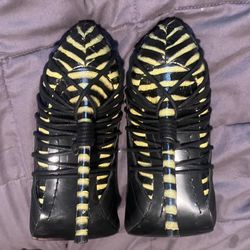 Yellow And Black High Heels