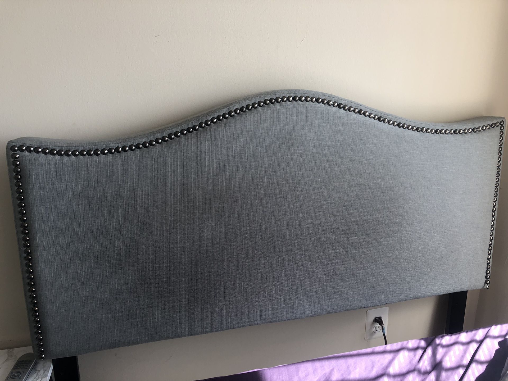 Studded Grey Full size Headboard