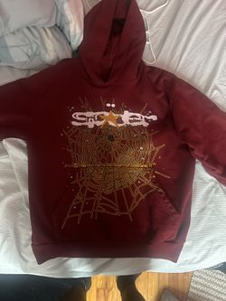 Burgundy Sp5der Hoodie
