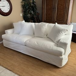 Country Cottage Style Slip-Cover 93” Sofa