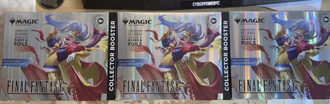 3 Magic Final Fantasy Collector Booster Boxes.