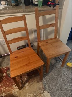 Wooden chairs