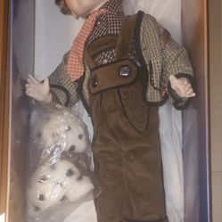 ashley belle collectible porcelain doll 18” victorian dressed doll “Tom”