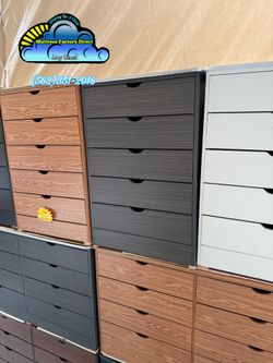 Grey Kathy five drawer dresser new chest silver trim cajonera Comoda