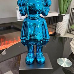 Blue Kaws Art Sculpture 