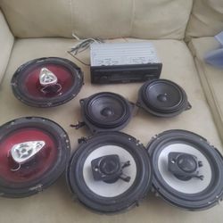 Full Set Of Car Speakers  6x5s All Around And 4 In Tweeters Great Shape Gre6