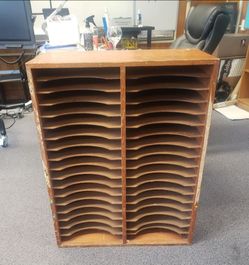 Wood Mail Sorter Organizer Cabinet