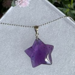 Amethyst Star 🔮 925 Sterling Silver Necklace 16 in 