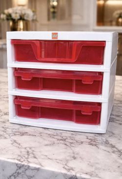 Rare LEGO Three (3) Drawer Organizer For LEGOS