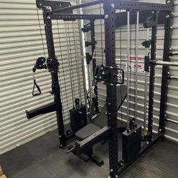 All-in-One Functional Trainer Smith Machine with Bench – Semi-Commercial $2,175 