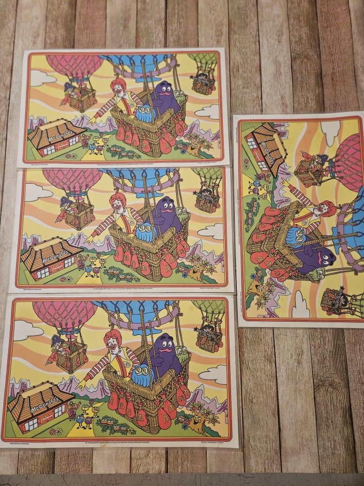 Vintage  McDonald’s Placemats