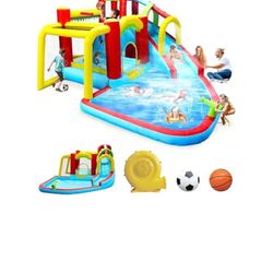 LKJYBG Inflatable Water Park with Blower