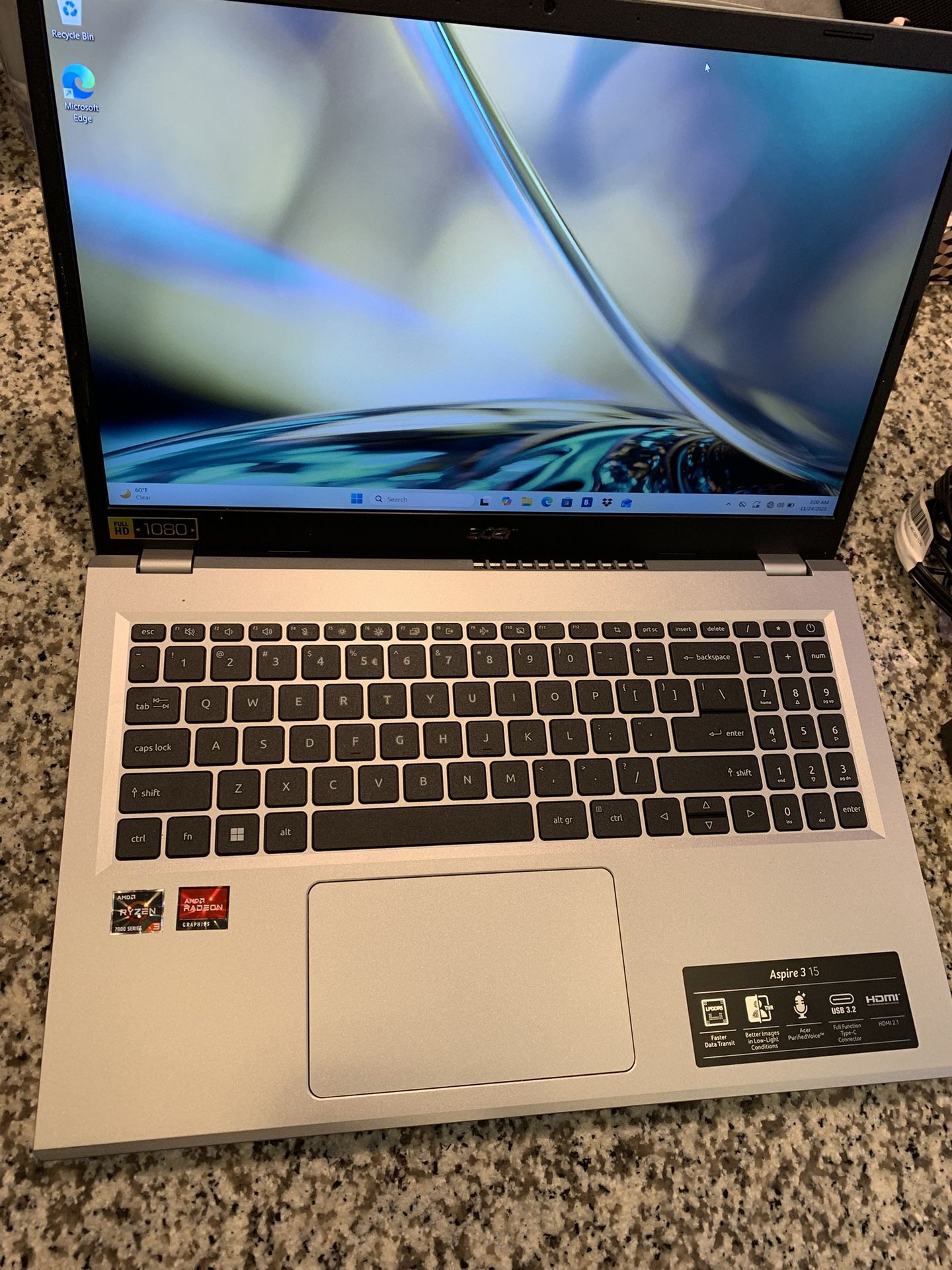 NEW Acer Aspire 3 Laptop 15.6” 8gb Ram 128gb Ssd Brand New With Charger 