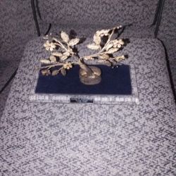 Silver Tree With Flowers Artwork