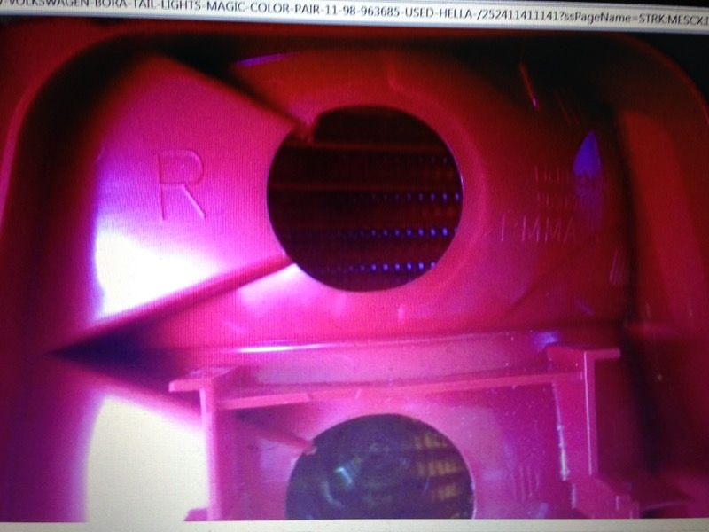 Volkswagon Bora Tailights Magic Color Pair 11/98 Hella